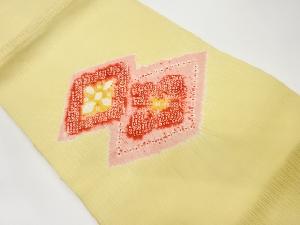 絞り抽象花菱に鹿の子模様名古屋帯